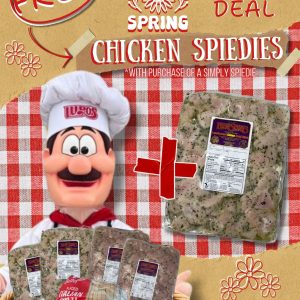 Hello Spring Spiedie Deal | Free Chicken Spiedies with Purchase of our Simply Spiedie Package