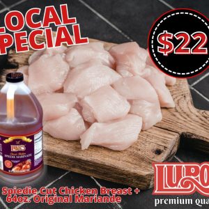 Spiedie Ready Chicken Breast Bundle + 64oz. Original Marinade